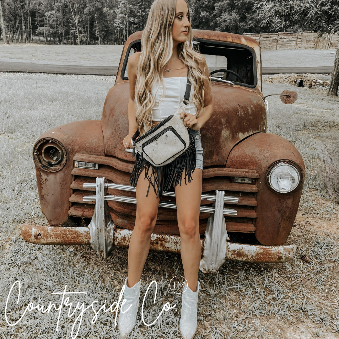 Austin Cowhide Sling Festival Bag by Countryside Co.