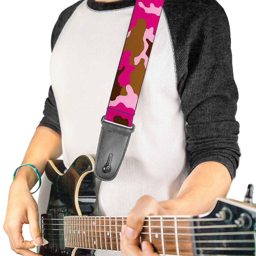 Guitar Strap - Camo Pink