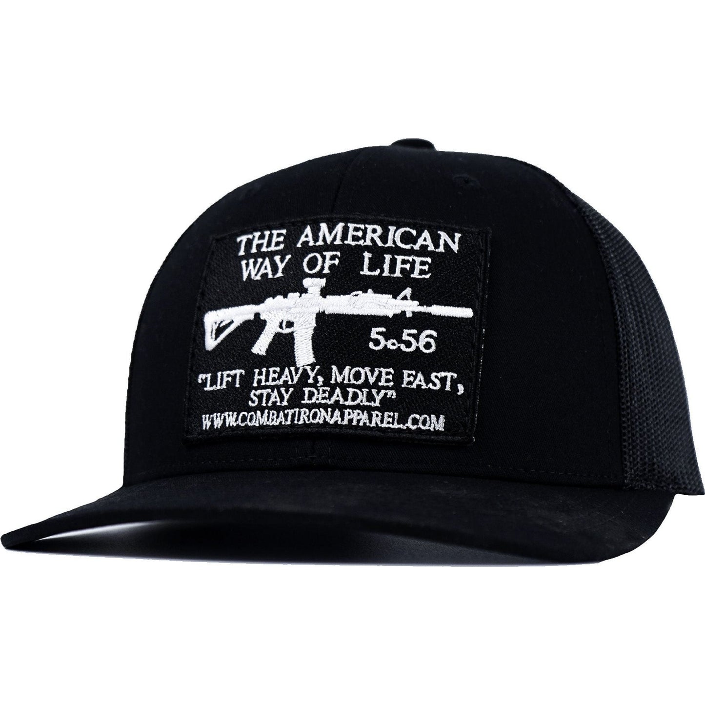 AWOL- American Way Of Life 5.56 Black Patch Edition Mid-Profile Mesh Snapback