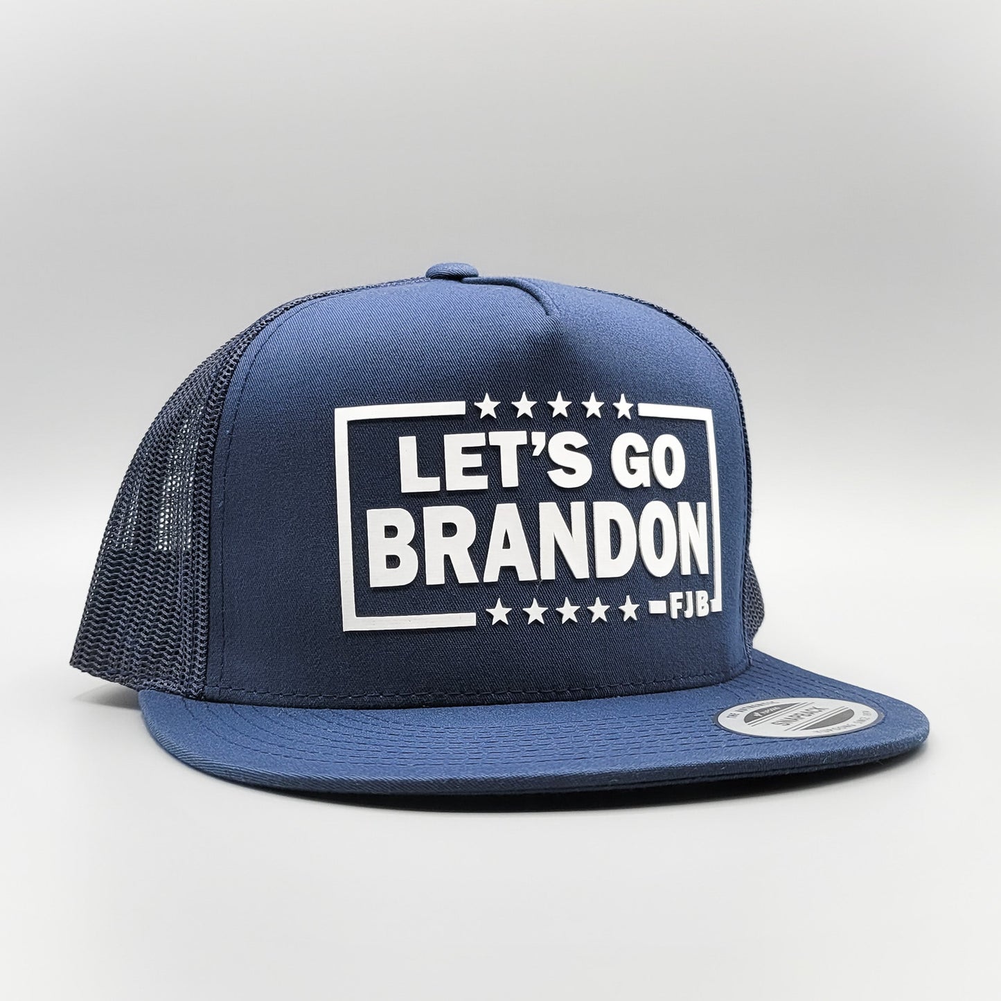 Let's Go Brandon Hat, LGB FJB Funny Joe Biden Republican Trucker Hat (Navy)