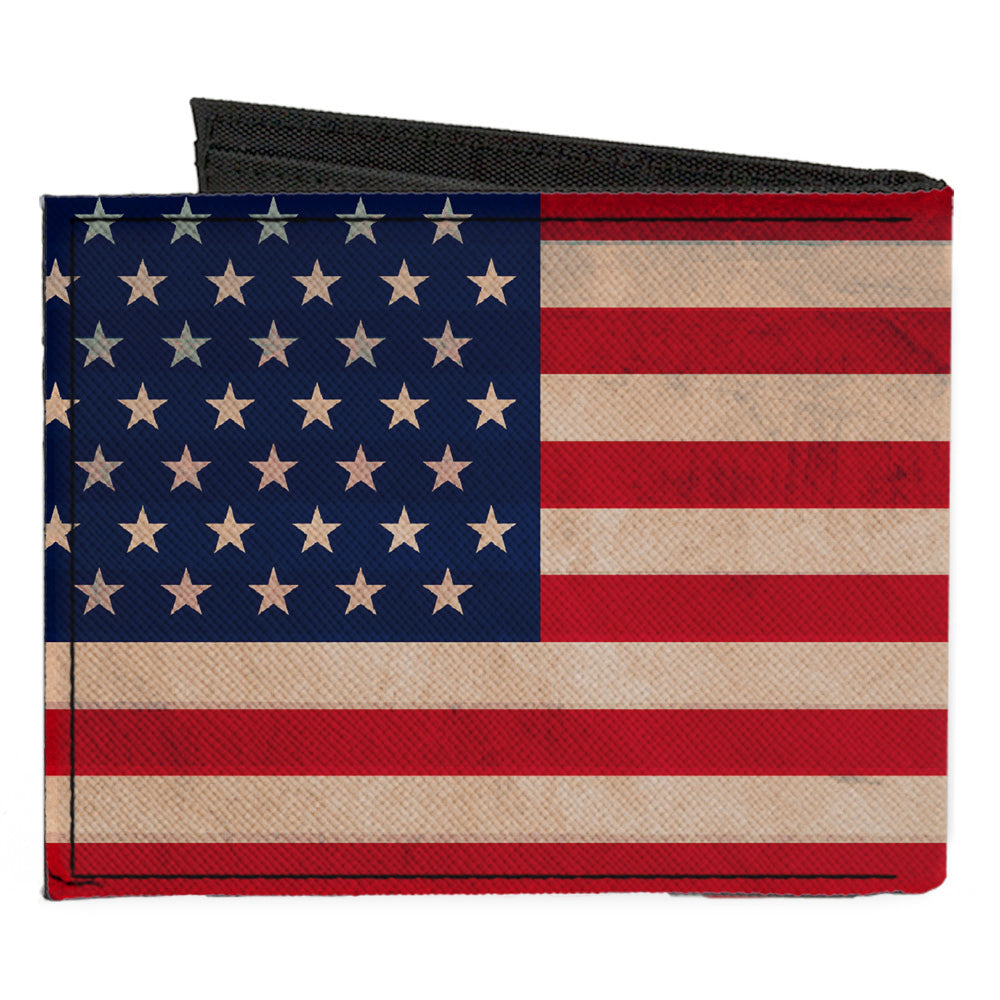 Bi-Fold Wallet - American Flag Weathered Color