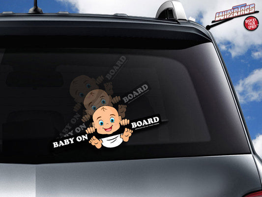 Baby on Board WiperTags (3 Skin Tones)