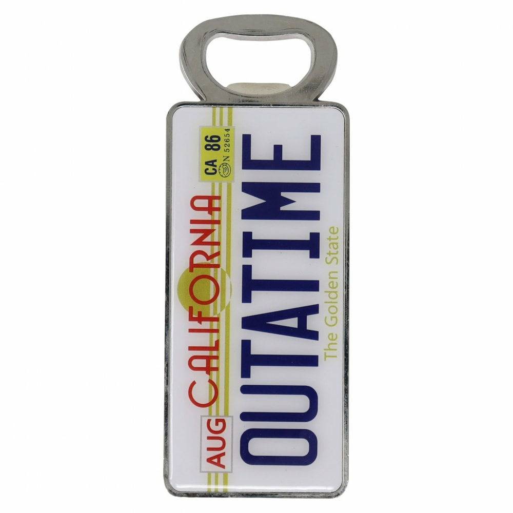 Back to the Future OUTATIME License Plate Bottle Opener