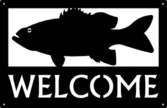 Bass Fish Welcome Sign or Name/ House Number