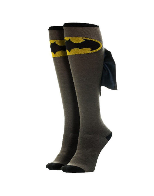 Batman Logo Symbol DC Comics Knee High Socks With Cape