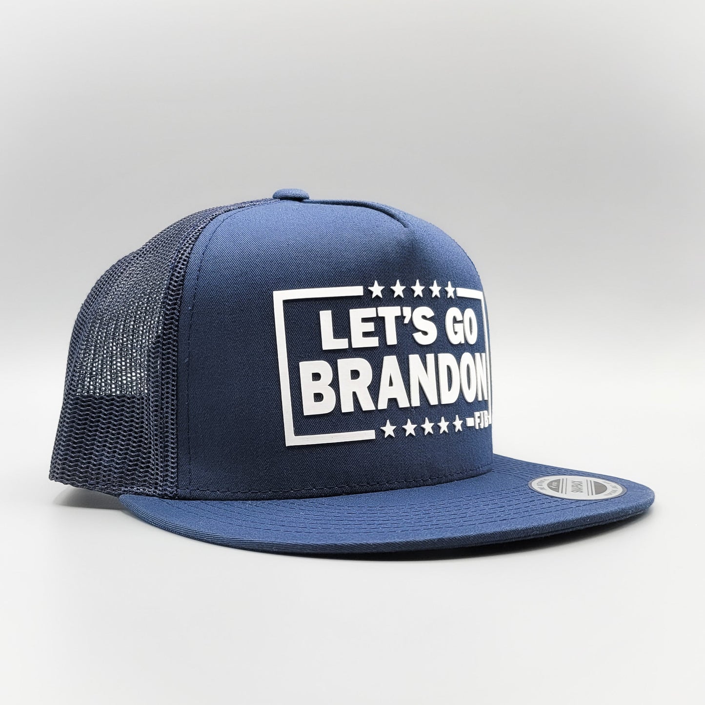 Let's Go Brandon Hat, LGB FJB Funny Joe Biden Republican Trucker Hat (Navy)