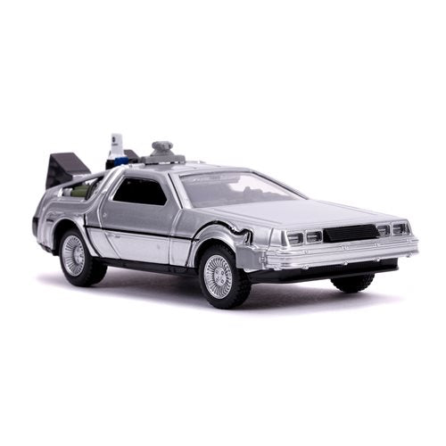 Back to the Future Part II die-cast 1:32 scale "Hollywood Rides" DeLorean Time Machine