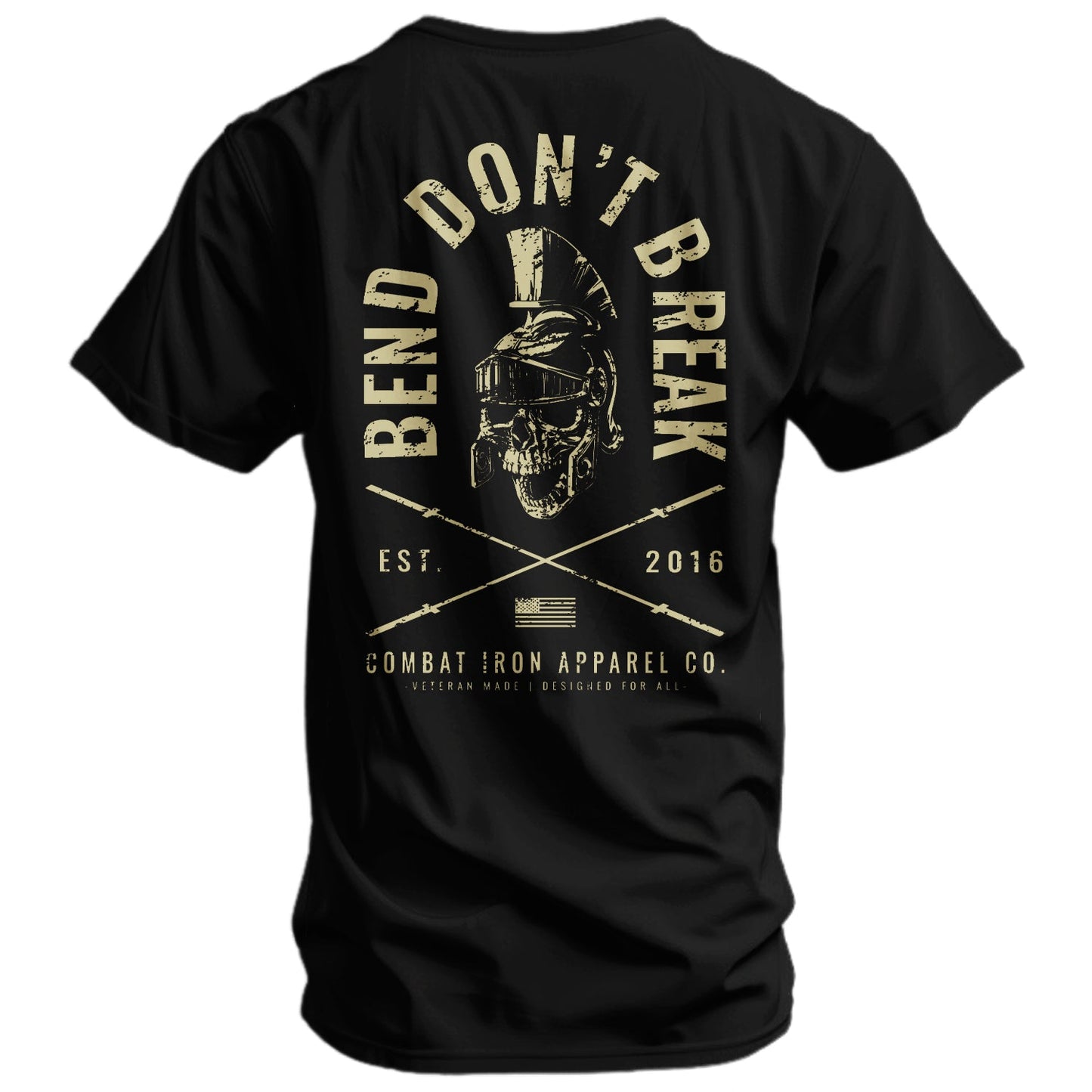 Bend Don't Break Barbell Skull Men's T-Shirt