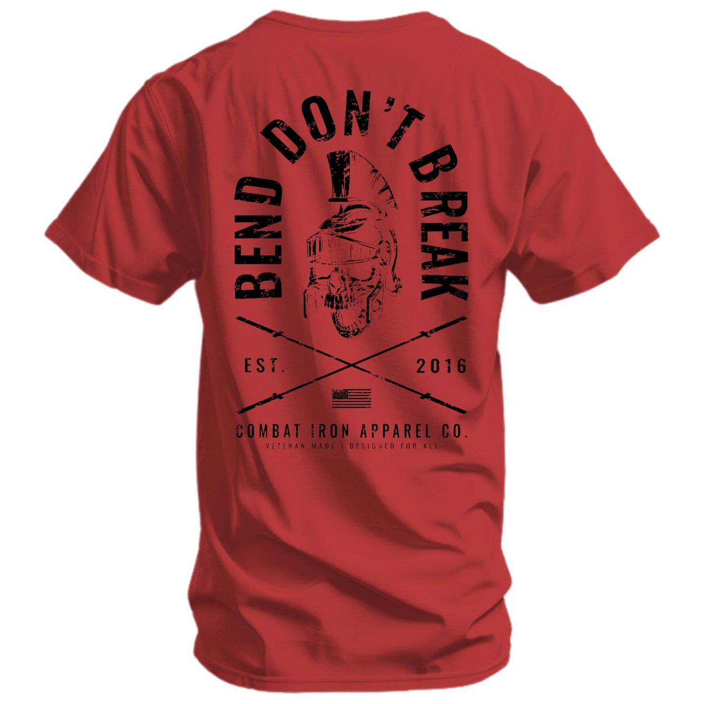 Bend Don't Break Barbell Skull Men's T-Shirt