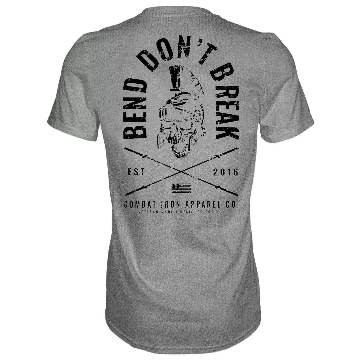 Bend Don't Break Barbell Skull Men's T-Shirt