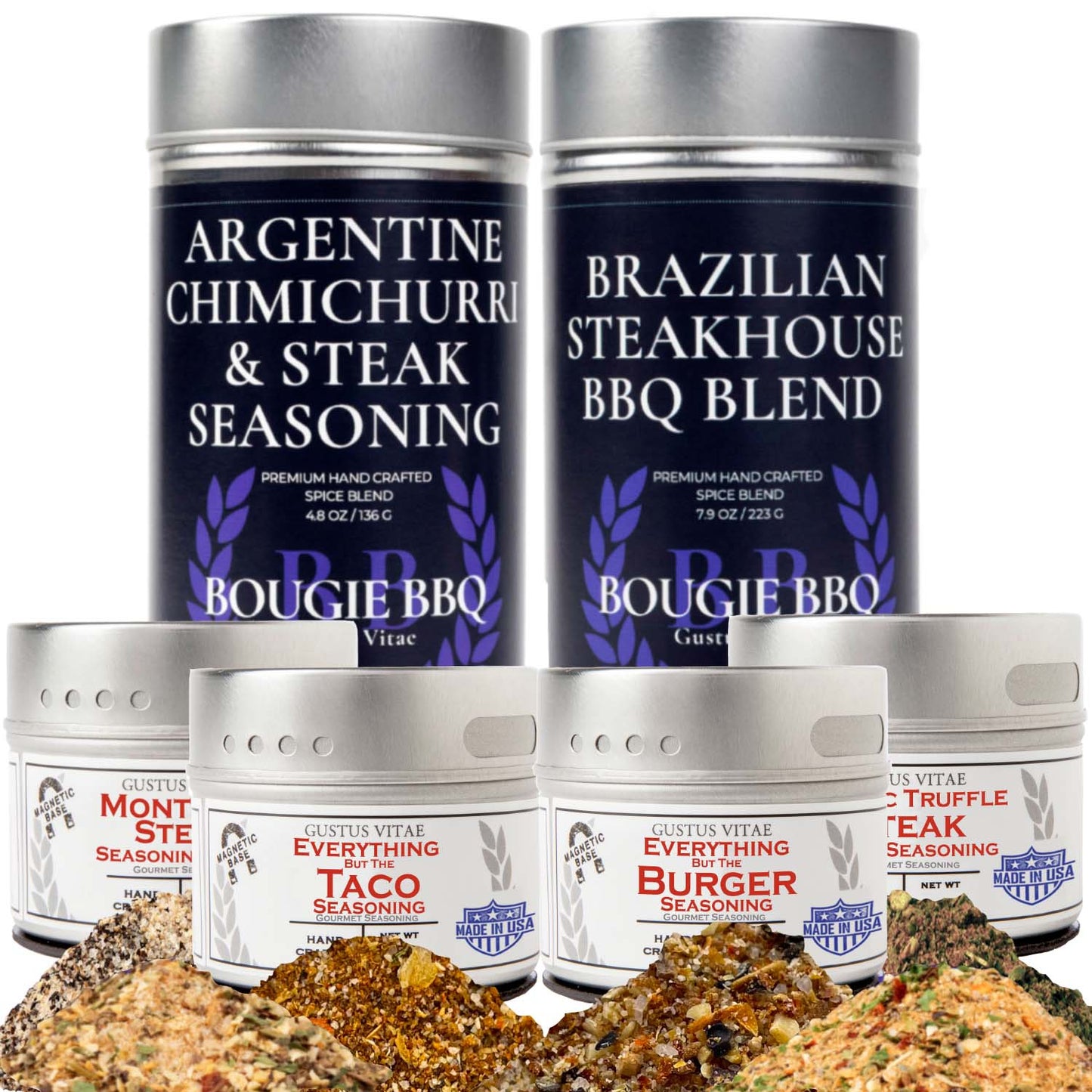 Steak Lovers - Best For Beef | Complete 6 Pack Collection | Gourmet Seasonings and Rubs For Steaks, Chops, Racks & Ribs