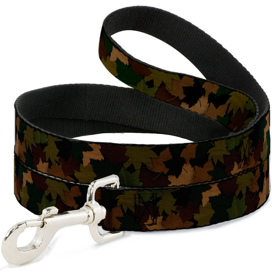 Dog Leash - Leaf Camo Browns/Greens/Black