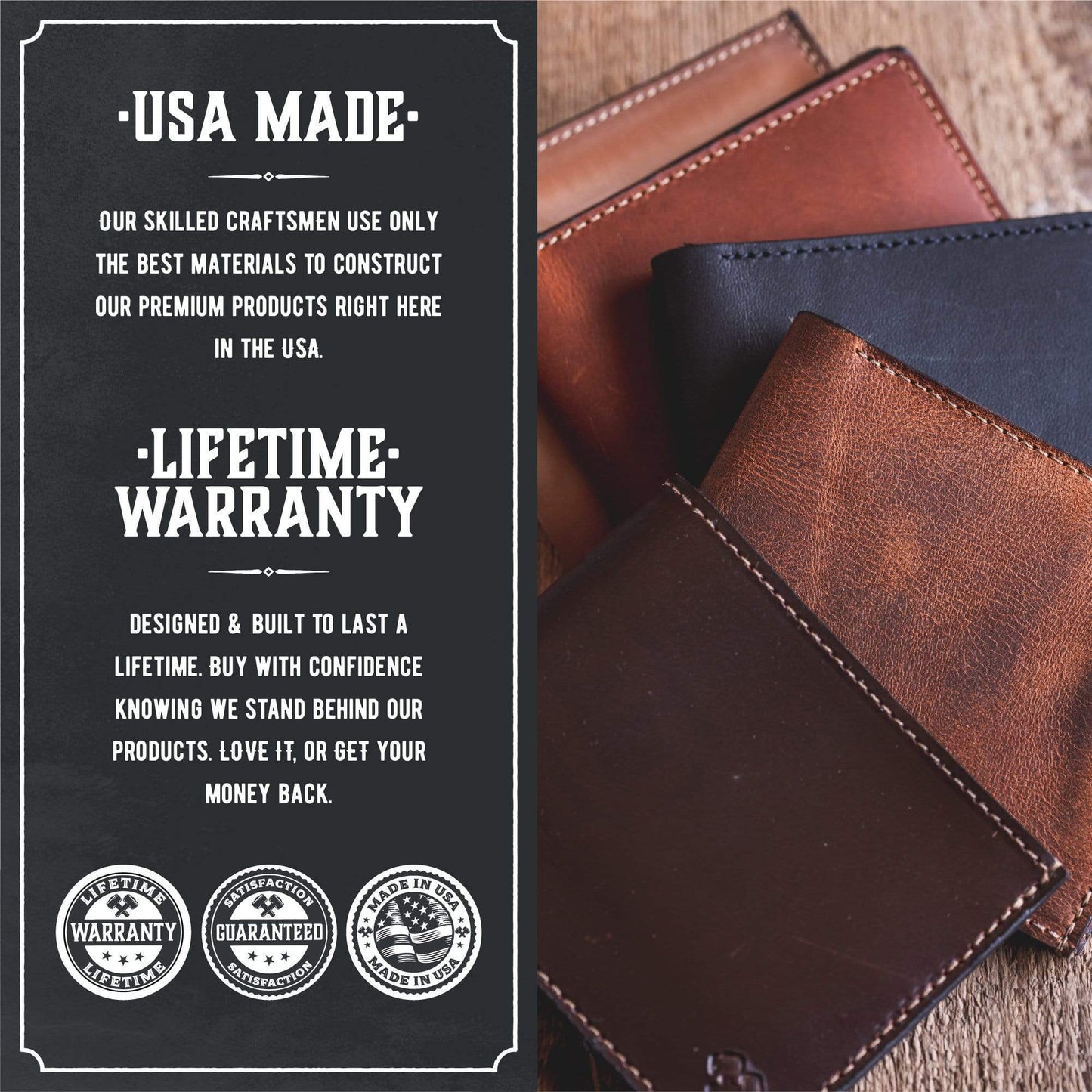 Bifold Leather Wallet For Men