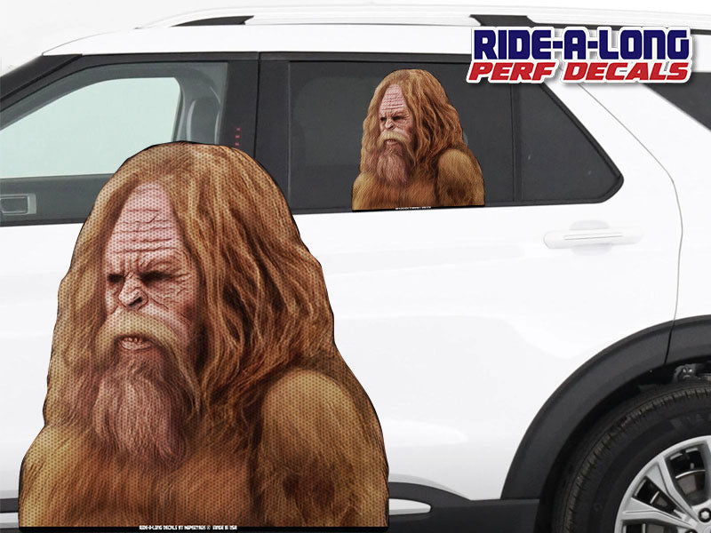 Bigfoot Sasquatch *RIDE A LONG* Perforated Decal