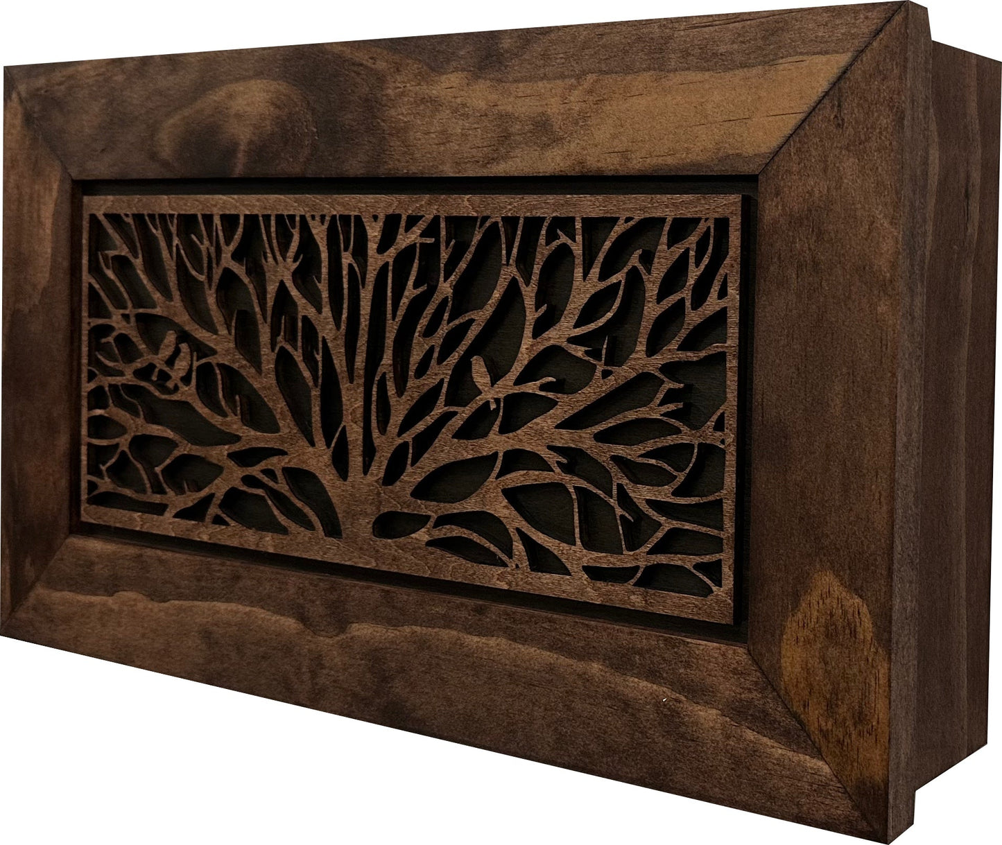 Wood Gun Cabinet Birds In A Tree Wall Decoration - Hidden Gun Safe To Securely Store Your Gun In Plain Sight