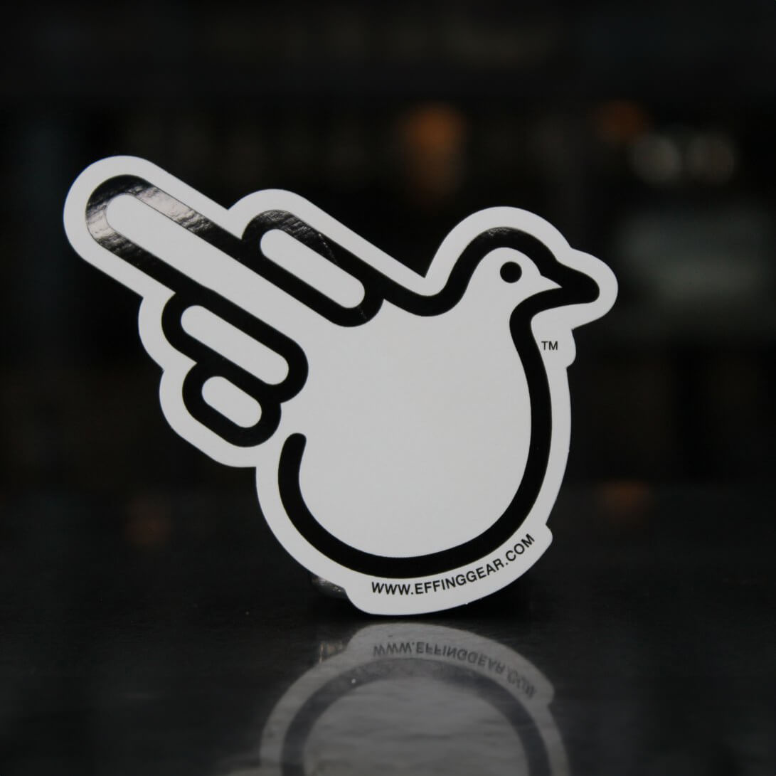 Black and White Bird Stickers - 4 Pack