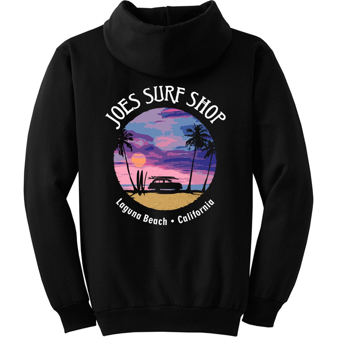 Joe's Surf Shop Wagon Silhouette Pullover Surf Hoodie