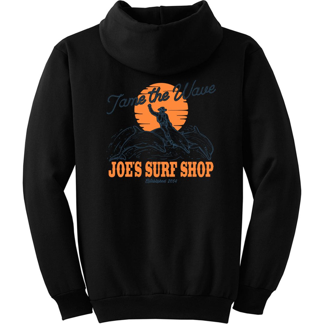 Joe's Surf Shop Diving Dolphins Pullover Surf Hoodie