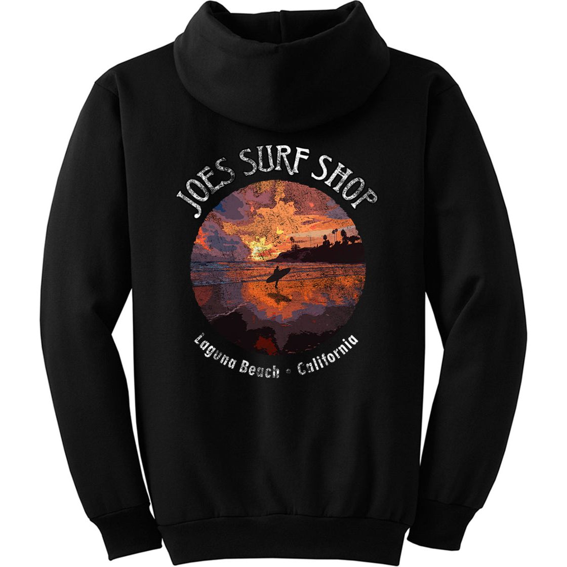 Joe's Surf Shop Sunset Surfer Pullover Surf Hoodie