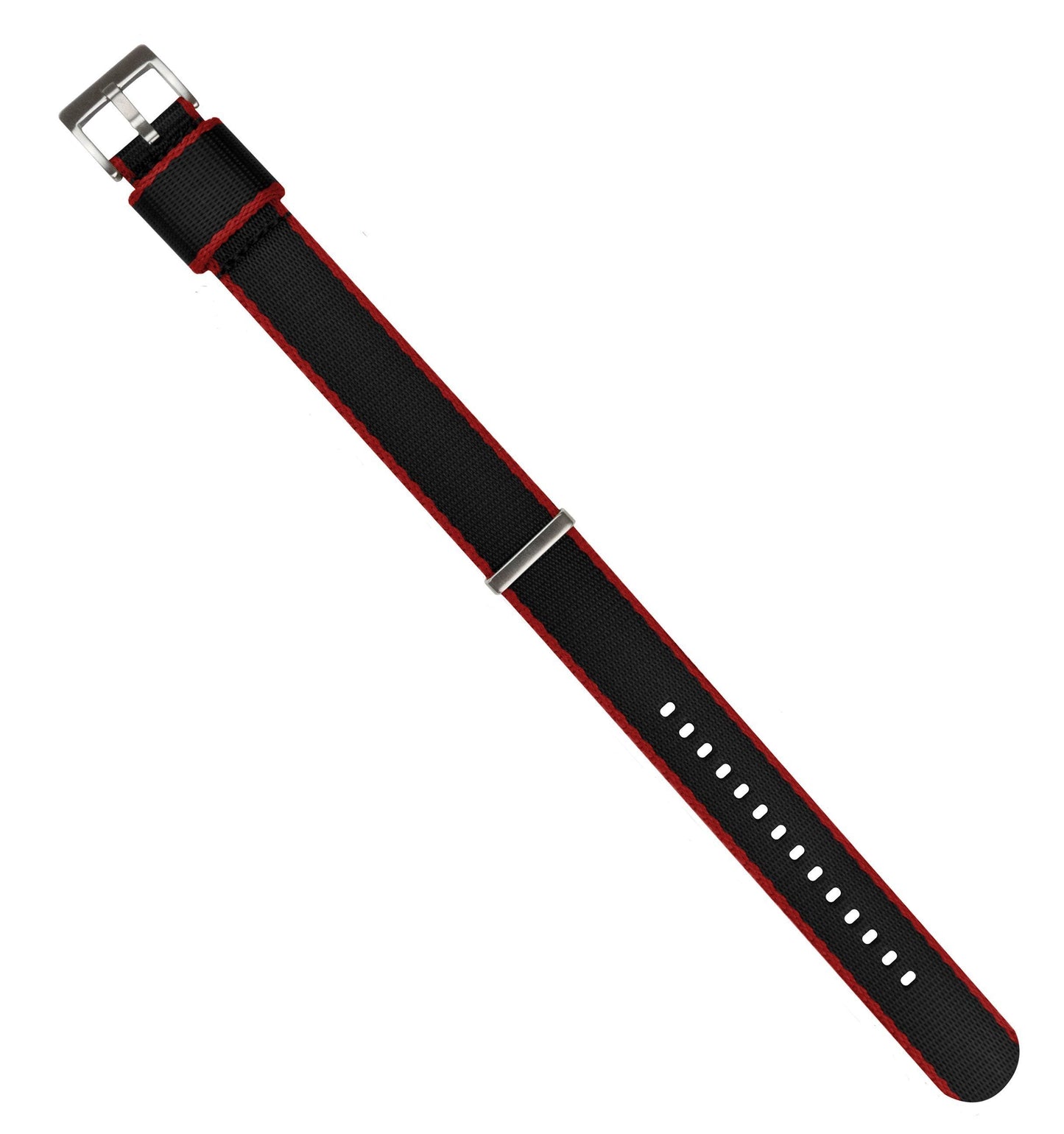 Black Red Nylon NATO® Style Watch Band (20mm, 22mm SALE)