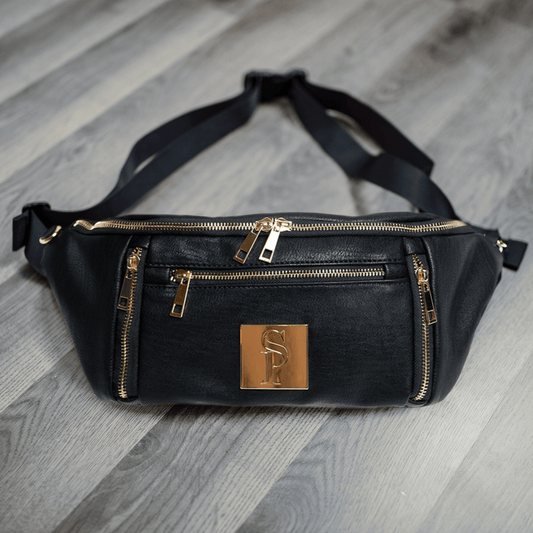 Black Luxury Leather Sling Bag