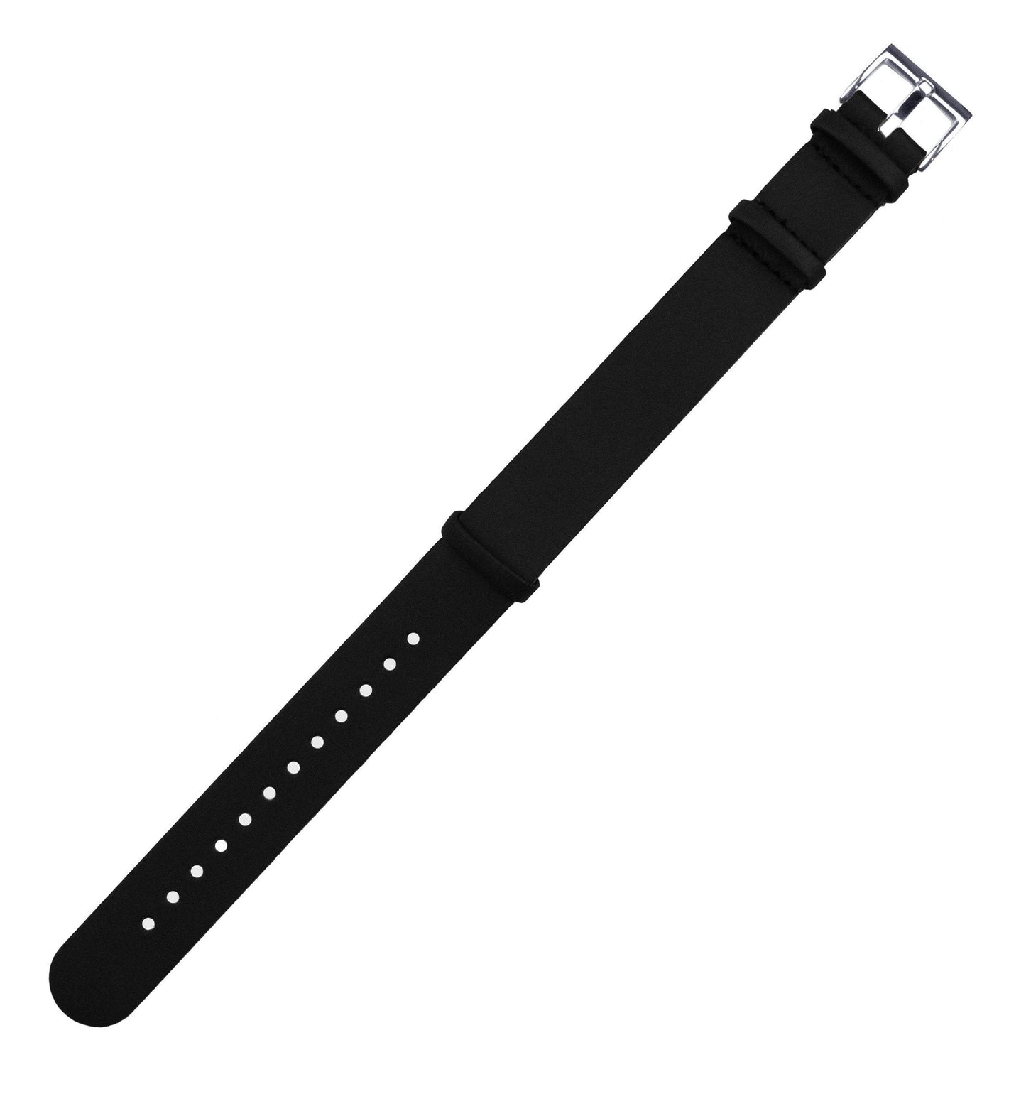 Black Leather NATO® Style Watch Band