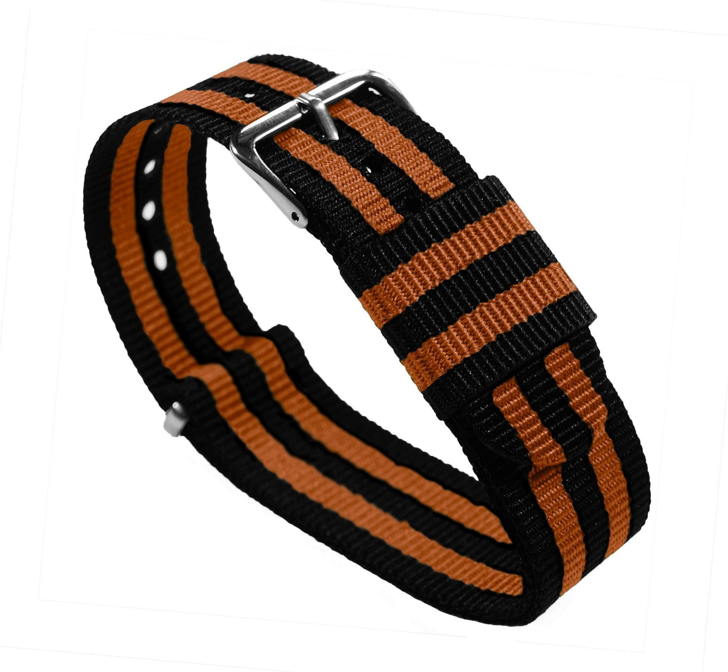 Black Orange Nylon NATO® Style Watch Band