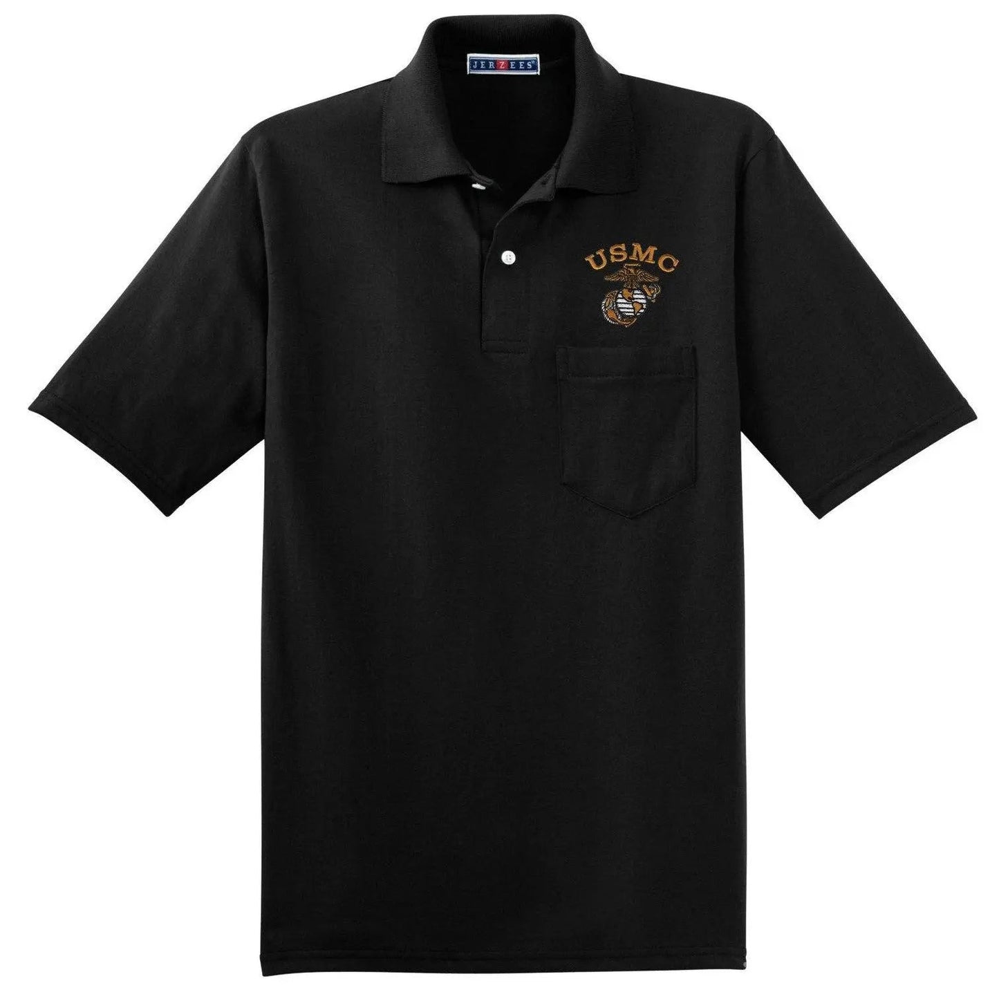 Tonal USMC EGA Embroidered Pocket Polo