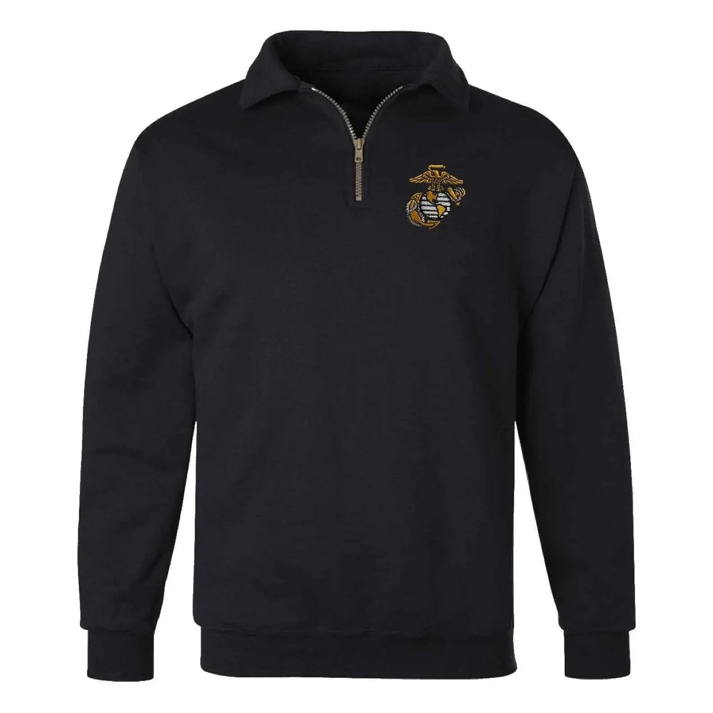 Big EGA Embroidered Quarter-Zip Cadet Collar Sweatshirt