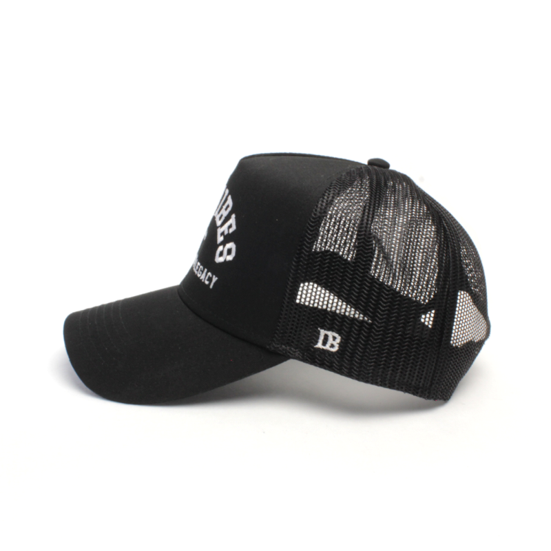 DadVibes 5 Panel Hat (Black Trucker)