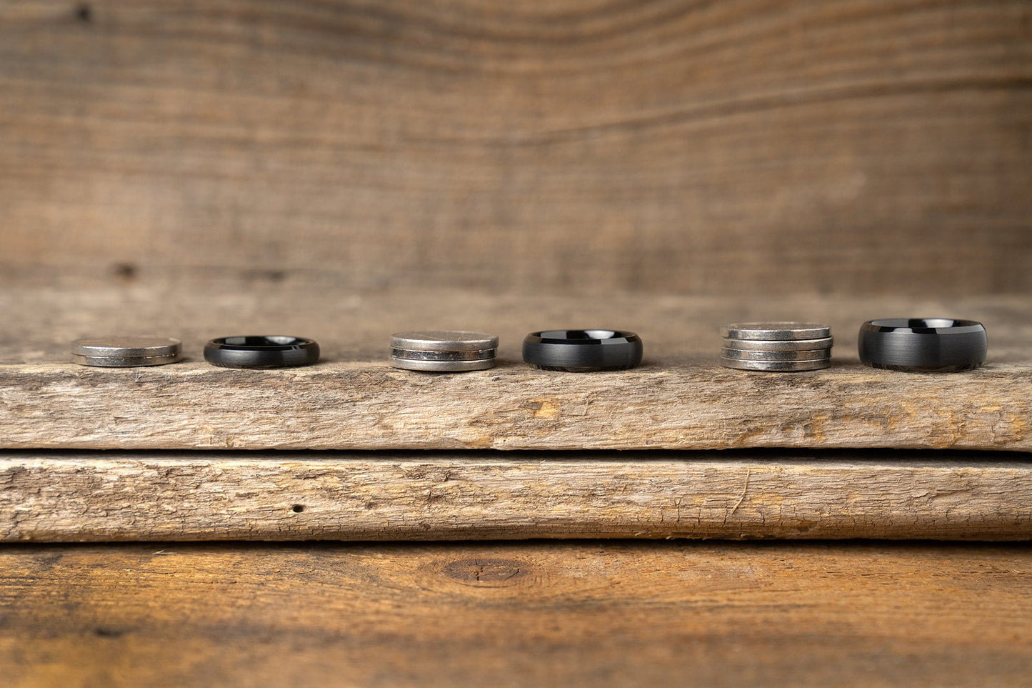 Black Tungsten Ring - Resilient Red