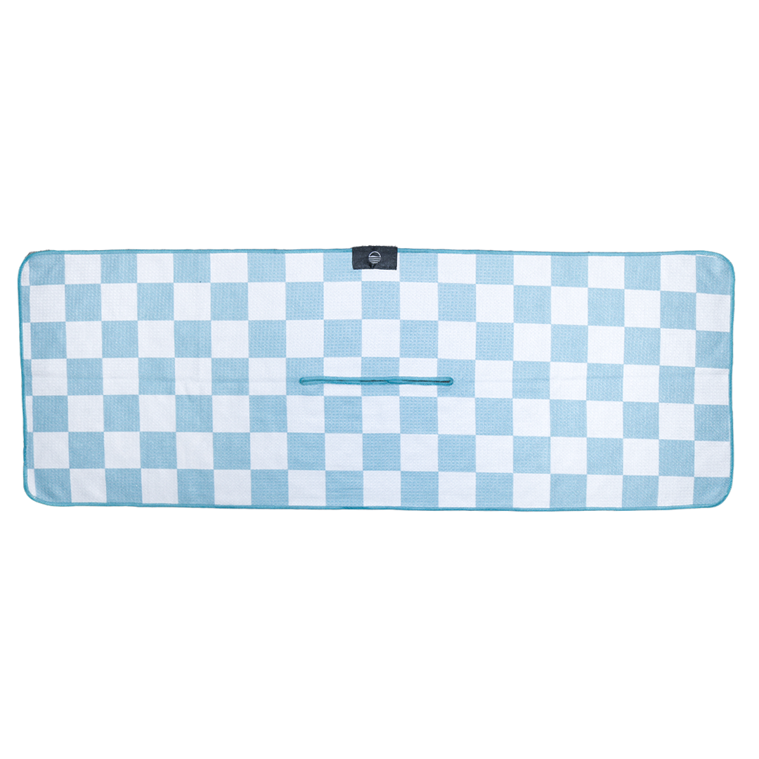 Tailgate Golf Towel | Light Blue & White