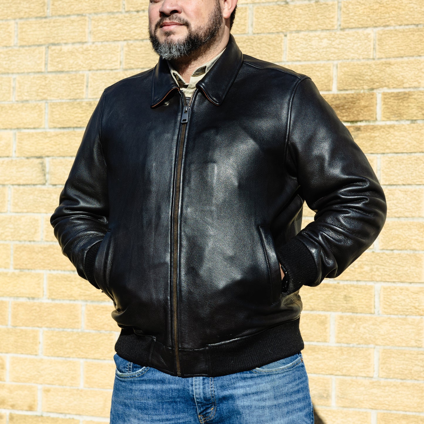 Moto Bomber - Men's Leather Jacket