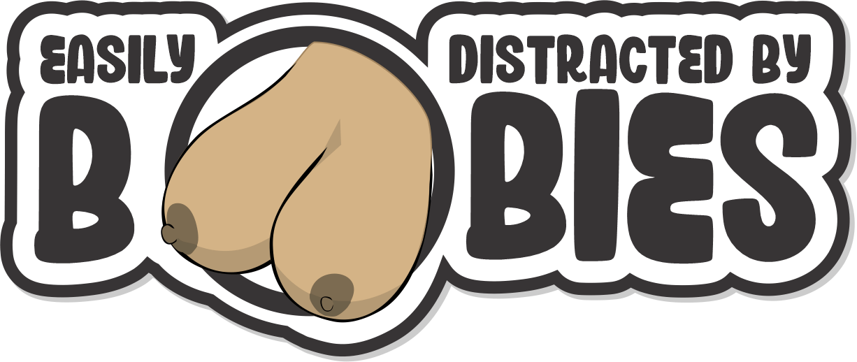 Easily Distracted By Boobies - 4.5" Sticker