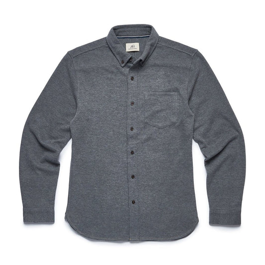 Brian Rib Knit Shirt - Charcoal Heather