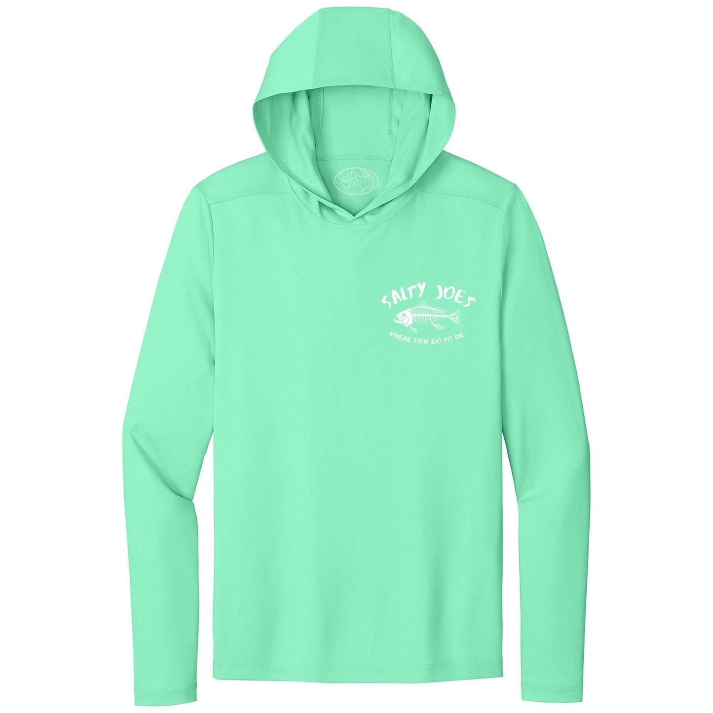 Salty Joe's "Where Fish Go To Die" Hooded Sun Shirt