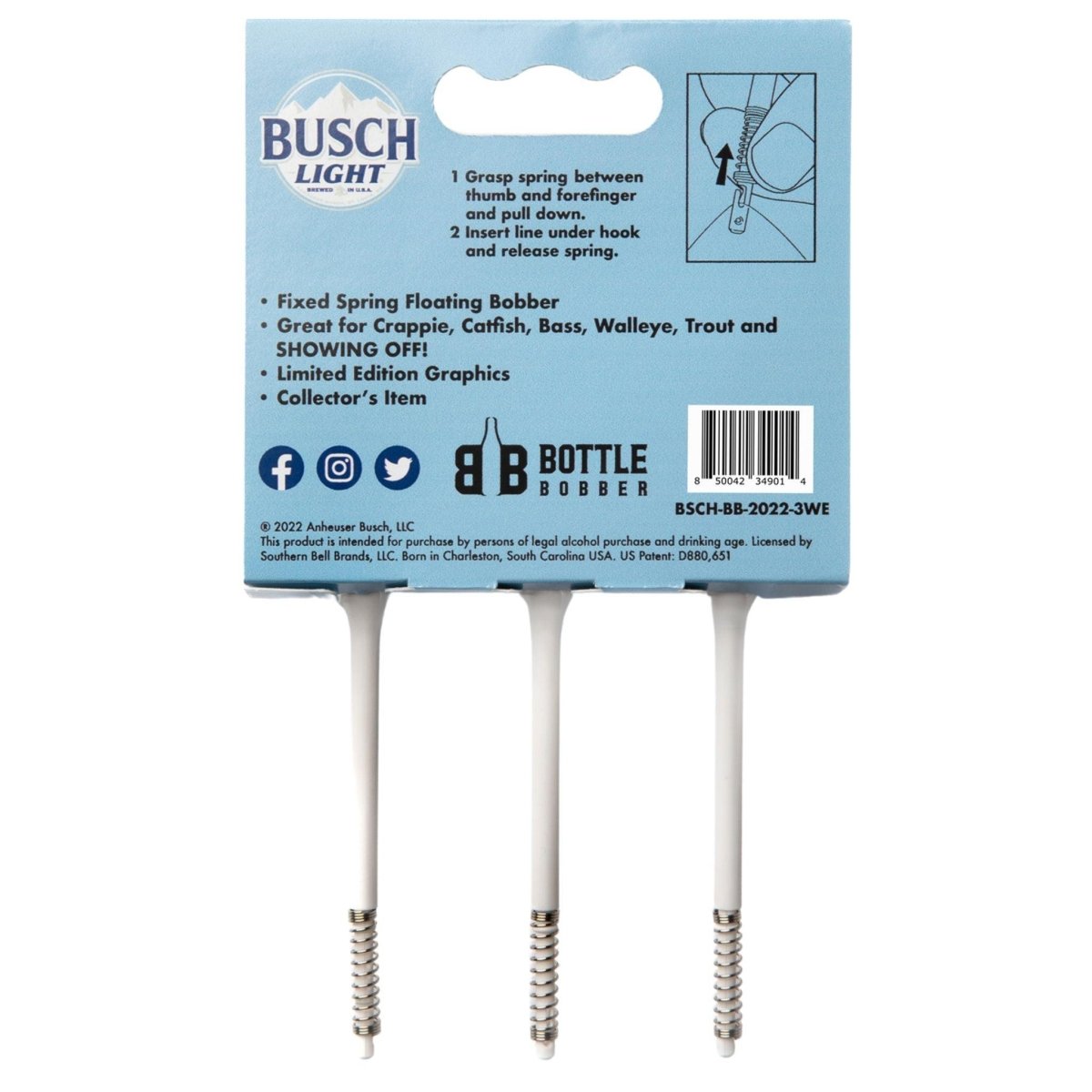 3 Pack - Busch Light Fishing Bobbers Limited Edition