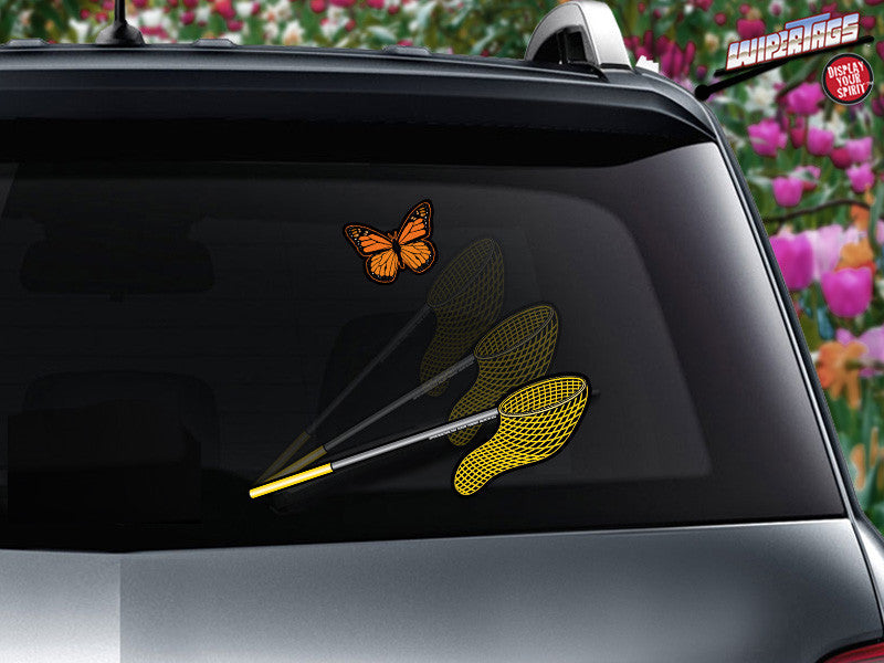 Butterfly Catcher Net WiperTag with Butterfly Decal