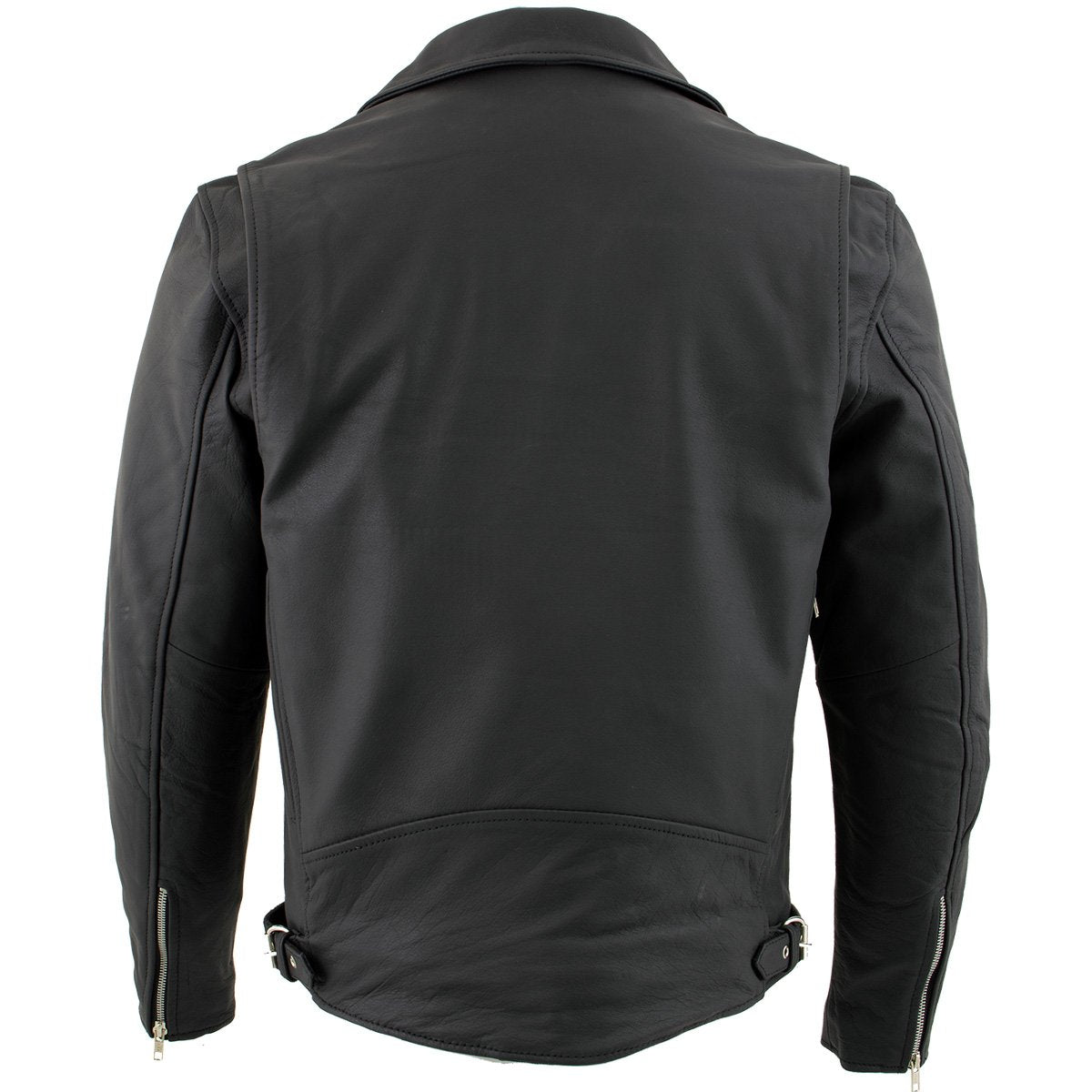 Xelement BXU10580 Men's 'Reaper' Matte Black Leather Motorcycle Biker Rider Jacket