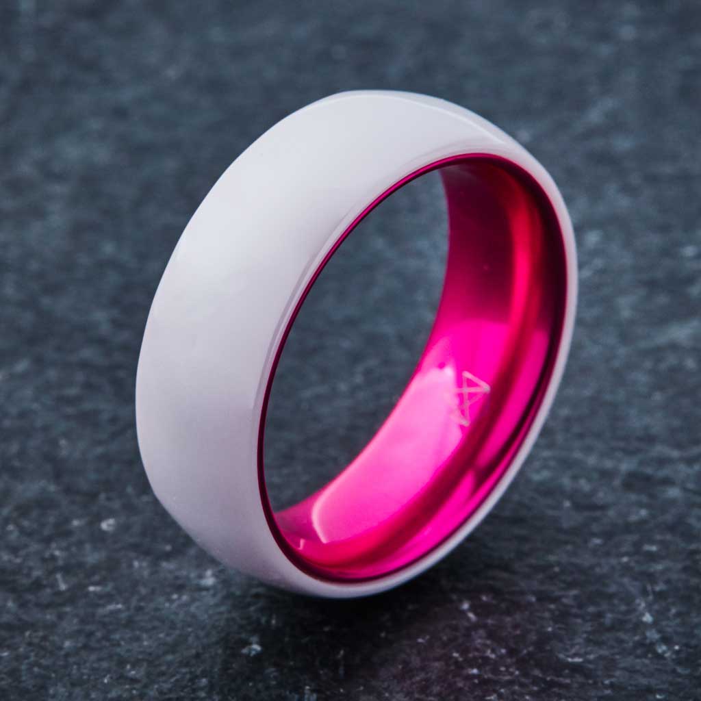 White Ceramic Ring - Couples Package