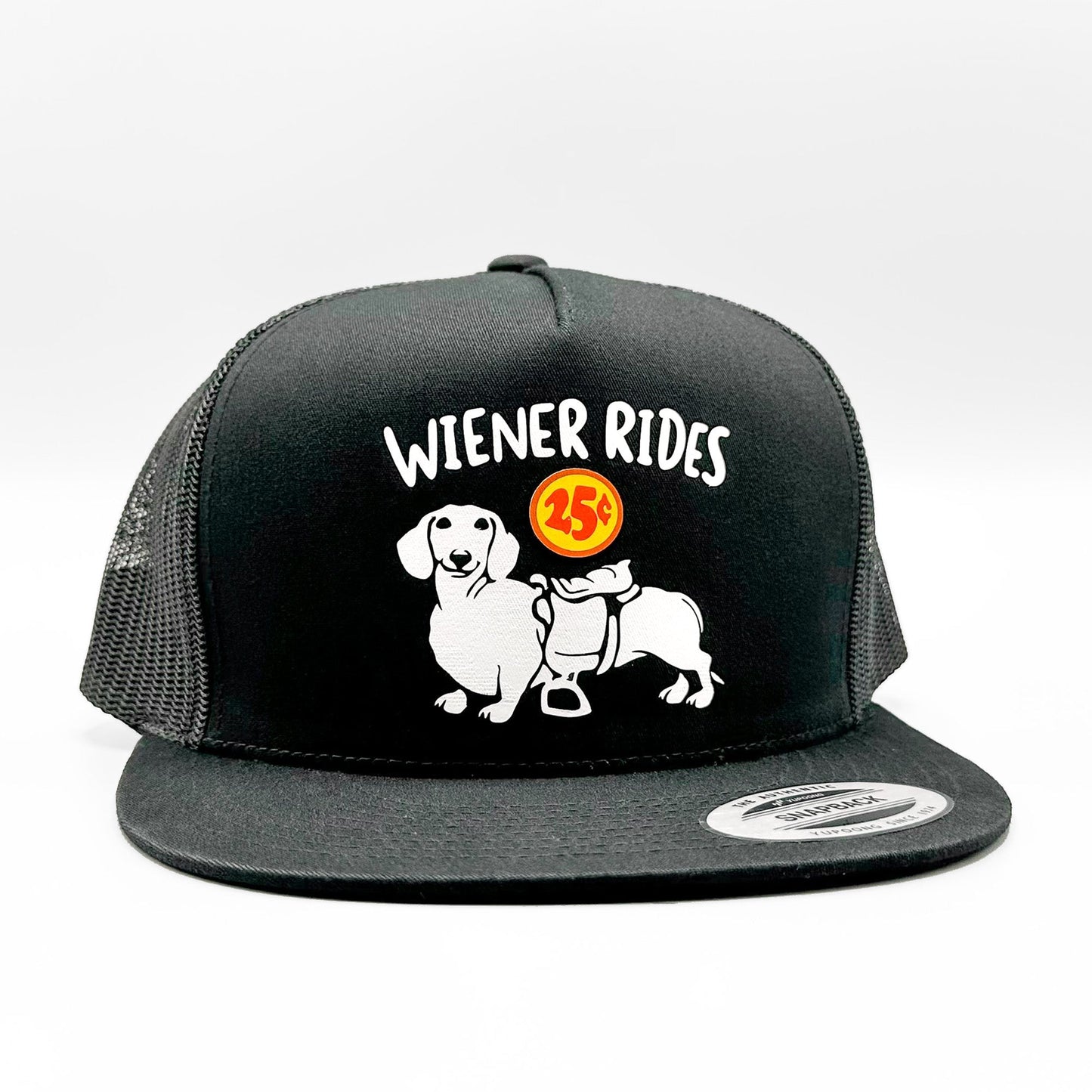 Wiener Rides 25 Cents Funny Dachshund Trucker Hat