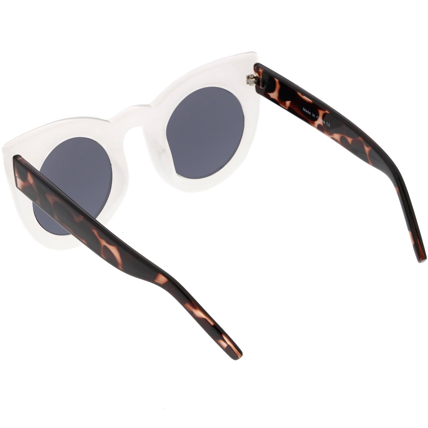 Oversize Round Circle Pointed Cat Eye Sunglasses 9180