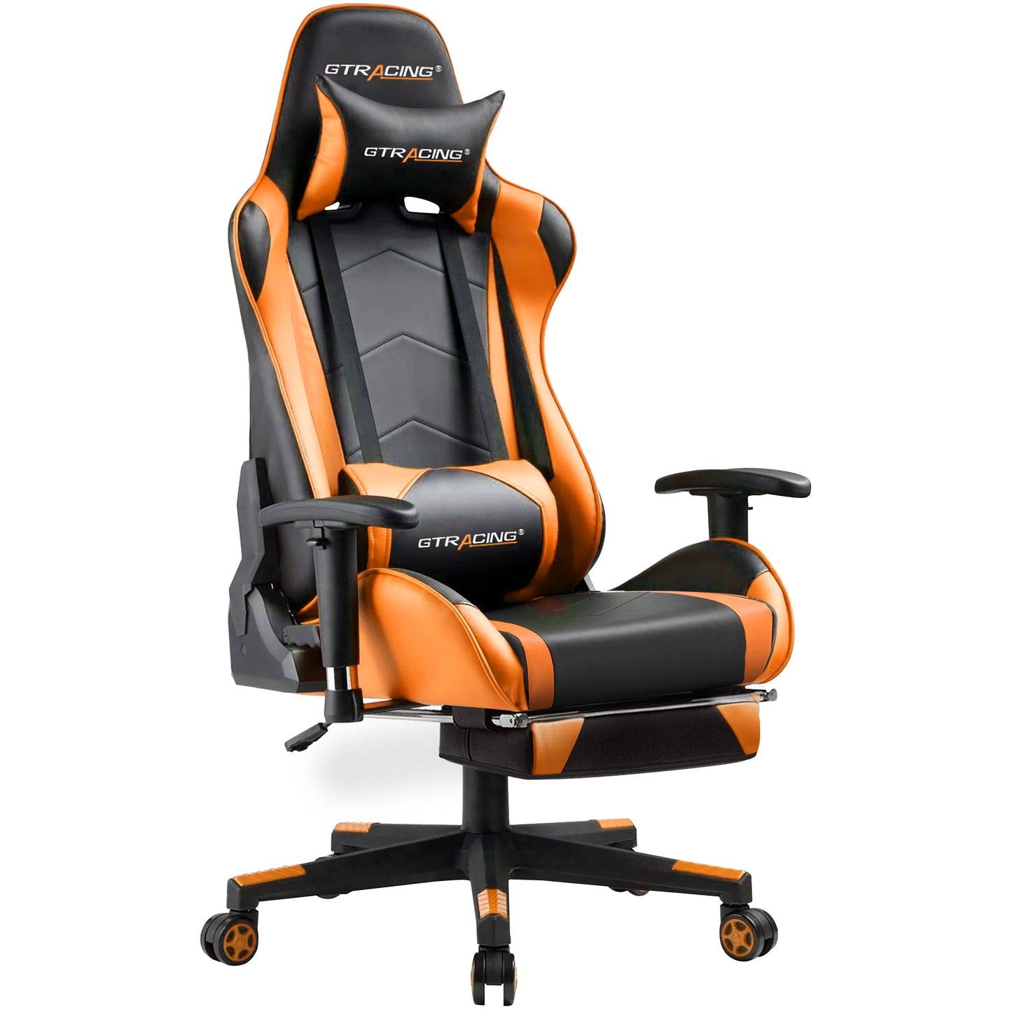 GTRACING Gaming Chair Office Chair PU Leather with Footrest&Adjustable Headrest