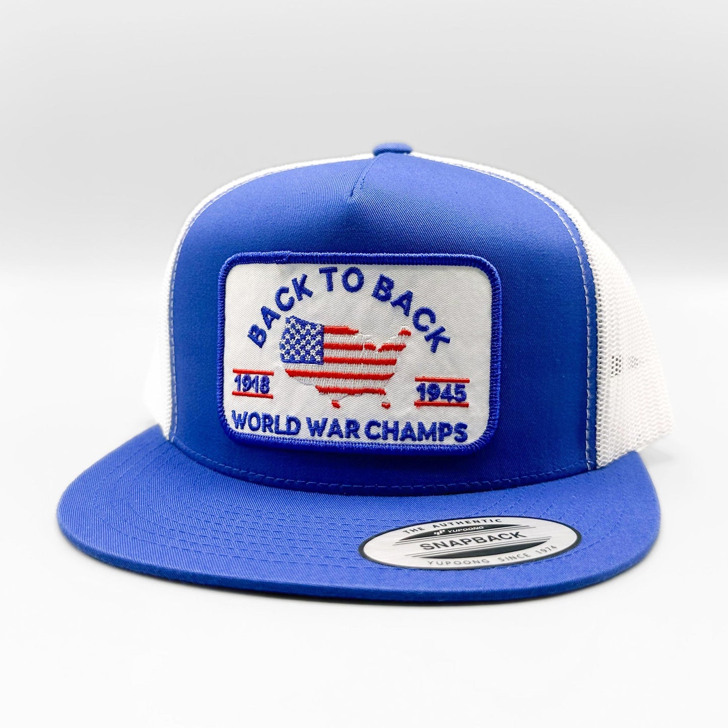 Back to Back World War Champs Patriotic Military Veterans Trucker