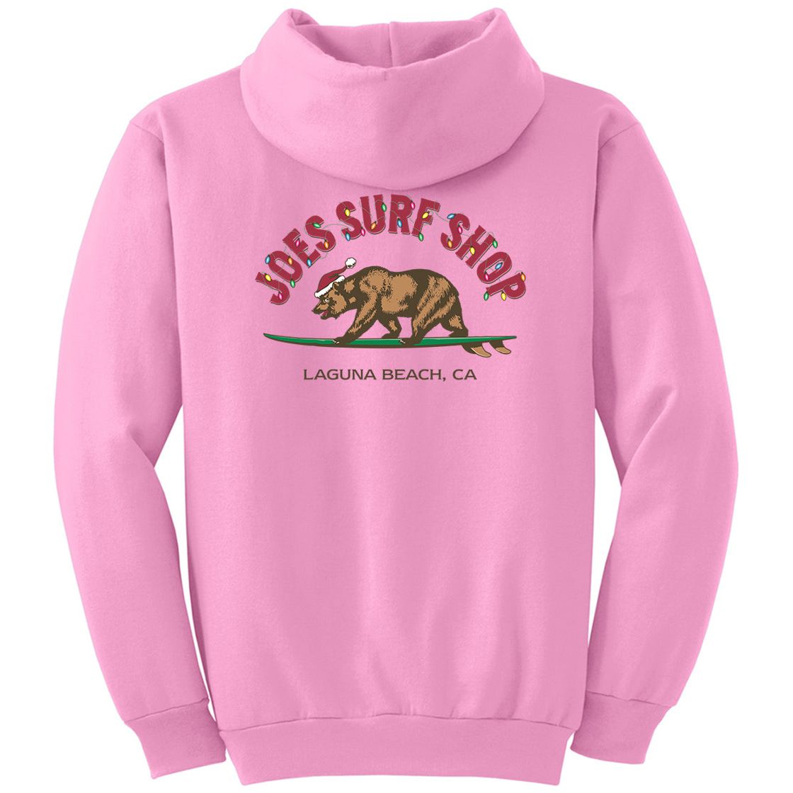 Joe's Surf Shop Christmas Surfing Bear Pullover Surf Hoodie