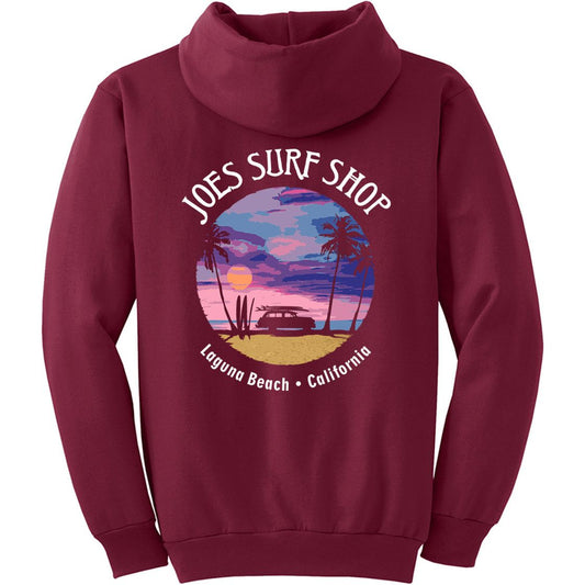 Joe's Surf Shop Wagon Silhouette Pullover Surf Hoodie