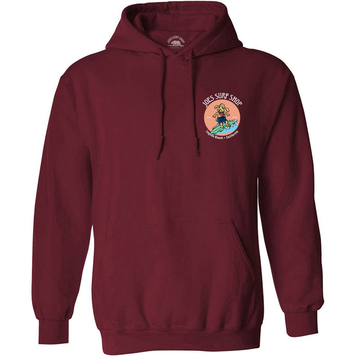 Joe's Surf Shop Teddy the Surfing Dog Pullover Surf Hoodie