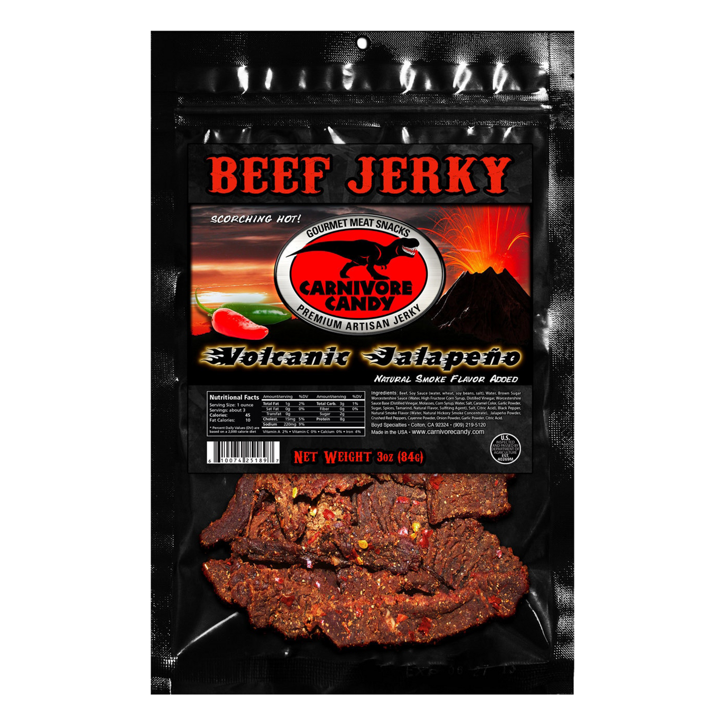 Volcanic Jalapeño Beef Jerky