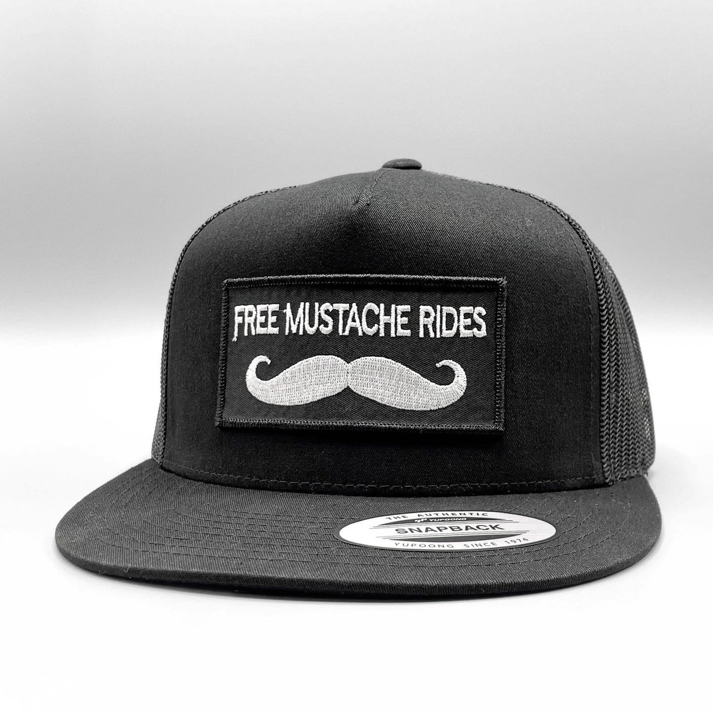 Free Mustache Rides Funny, Retro Trucker