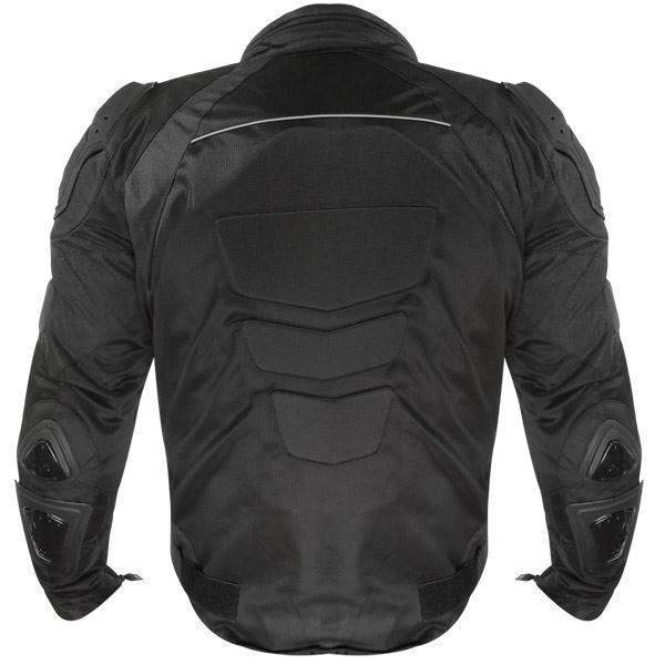 Xelement CF751 Men's 'Roll Out' Black Tri-Tex Motorcycle Jacket with X-Armor Protection